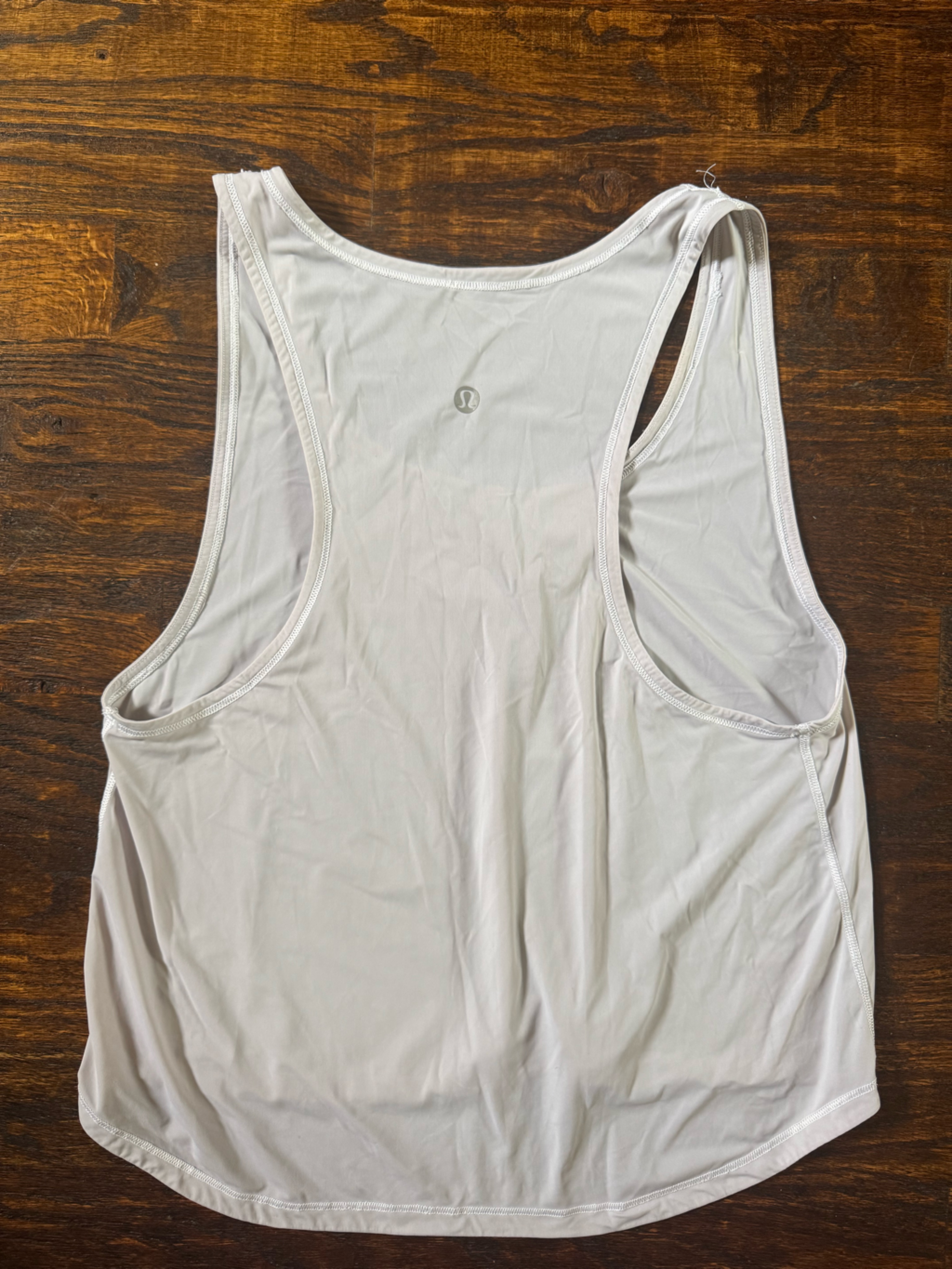 Lululemon Athletica White Racerback Tank Top